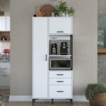 Rani JE112 Çok Amaçlı Dolap 2 Kapaklı 3 Çekmeceli Kiler Mutfak Dolabı Beyaz - Görsel 3