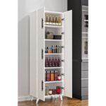 Aeka AE-3010 Nehir Beyaz Çok Amaçlı Mutfak Dolabı&banyo Dolabı,kiler Dolabı, 6 Kapaklı,6 Raflı, Ayaklı, Kitaplı, Ayakkabılık,, Boy Uzun Dolap, - Görsel 5