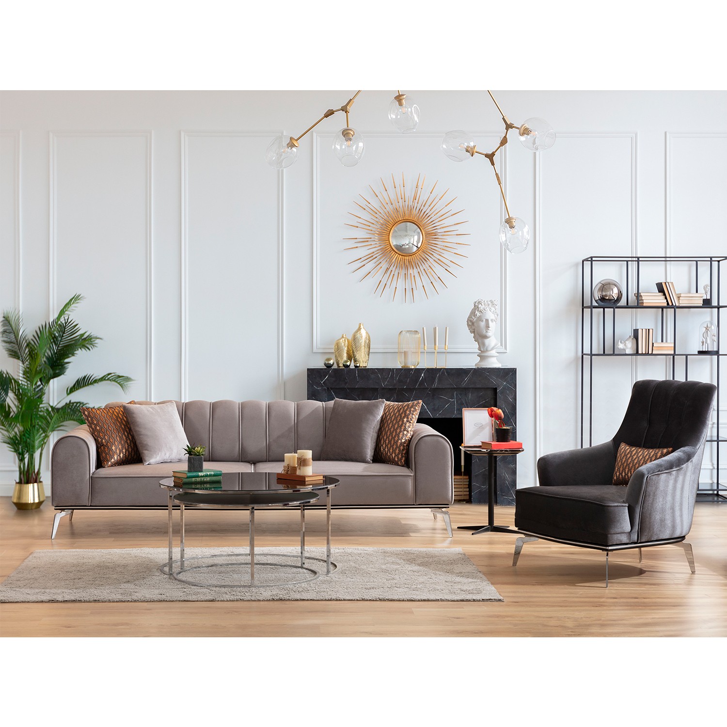 110000512299058.jpg Eymense Troy Koltuk Takımı Kahve 3+1 - Görsel 1