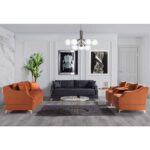 Eymense Almoda Çekyatlı Koltuk Takımı Kiremit Antrasit 3+3+1+1