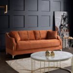 Eymense Almoda Çekyatlı Koltuk Takımı Kiremit Antrasit 3+3+1+1 - Görsel 2