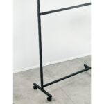 Weblonya Ayaklı Askı 2 Katlı Elbise Askısı Tekerlekli Askılık  ( Eşek Askı ) 6050 - Görsel 2