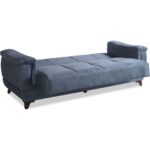 Eymense Lizbon Çekyatlı Mavi Üçlü Kanepe Çekyat - Görsel 5