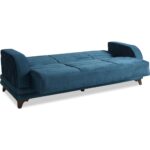 Eymense Asya Çekyatlı Mavi Üçlü Kanepe Çekyat - Görsel 3