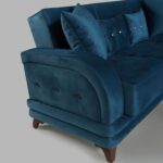 Eymense Asya Çekyatlı Mavi Üçlü Kanepe Çekyat - Görsel 4