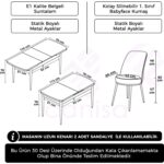 Canisa Nix Serisi Açılabilir 70X114 Beyaz Mutfak Masası Takımı ve 4 Sandalye - Görsel 5