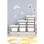 Swiss Beyaz Sepetli Beyaz Gövde Çok Amaçlı Dolap