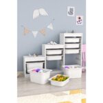 Swiss Beyaz Sepetli Beyaz Gövde Çok Amaçlı Dolap - Görsel 3