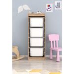Pratico Montana 4 Derin Sepetli Dolap Çok Amaçlı Dolap Oyuncak Dolabı