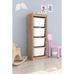 Pratico Montana 4 Derin Sepetli Dolap Çok Amaçlı Dolap Oyuncak Dolabı - Görsel 2