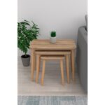 Pratico Napoli 3'lü Zigon Sehpa Atlantik Çam