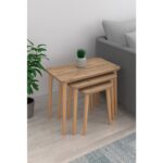 Pratico Napoli 3'lü Zigon Sehpa Atlantik Çam - Görsel 2