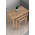 Pratico Napoli 3'lü Zigon Sehpa Atlantik Çam - Görsel 3