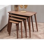 Dest Mobilya 4'lü Rüya MDF Zigon Sehpa Ceviz