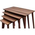 Dest Mobilya 4'lü Rüya MDF Zigon Sehpa Ceviz - Görsel 4