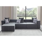 Eymense Soft Kitaplıklı 4 Modül Modüler Köşe Koltuk Takımı Antrasit - Görsel 2