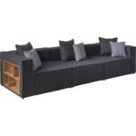 Eymense Soft Kitaplıklı 4 Modül Modüler Köşe Koltuk Takımı Antrasit - Görsel 6