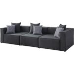 Eymense Soft Kitaplıklı 4 Modül Modüler Köşe Koltuk Takımı Antrasit - Görsel 7