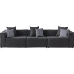 Eymense Soft Kitaplıklı 4 Modül Modüler Köşe Koltuk Takımı Antrasit - Görsel 8