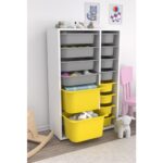 Pratico Rine 14 Sepetli Çok Amaçlı Oyuncak Dolabı Sarı Gri 2D4K8U