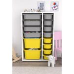 Pratico Rine 14 Sepetli Çok Amaçlı Oyuncak Dolabı Sarı Gri 2D4K8U - Görsel 3