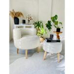 Ars Mobilya Çay Seti Tekli Koltuk Berjer ve Puf Takımı