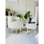 Ars Mobilya Çay Seti Tekli Koltuk Berjer ve Puf Takımı - Görsel 2