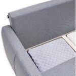 Enza Home Smart Yataklı Köşe Takımı, Büyük, Keten Dokulu - Lacivert - Görsel 5