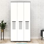 Demonte Dekor Asimo (C) 3 Kapaklı Gardırop Antrasit-Beyaz