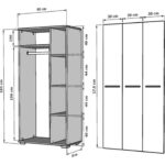 Demonte Dekor Asimo (C) 3 Kapaklı Gardırop Safirmeşe-Safirmeşe - Görsel 5