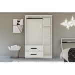 Metalia Gm 177 Modena 3 Kapı 2 Çekmeceli Aynalı Siyah Kulplu Beyaz Gardırop - Görsel 3