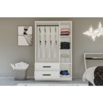 Metalia Gm 177 Modena 3 Kapı 2 Çekmeceli Aynalı Siyah Kulplu Beyaz Gardırop - Görsel 4