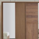 Enza Home Pavia Sürgü Kapaklı Aynalı Gardırop - Ceviz - Görsel 4