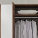 Enza Home Pavia 5 Kapaklı Aynalı Gardırop - Ceviz - Görsel 3