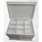 Bengi Ticaret Hobi Adn Dekoratif Makyaj Kutusu 2 Çekmece Ahşap Mdf Beyaz Lake Boya El Yapım - Görsel 5