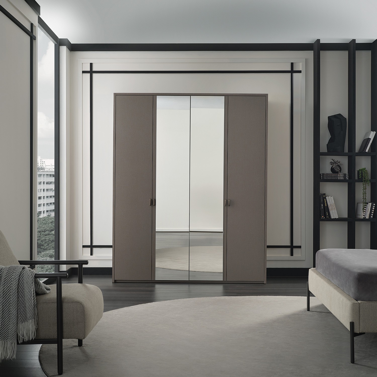 110000574688208-1.jpg Enza Home Berta 4 Kapaklı Gardrop - Görsel 1