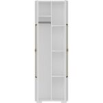 Cantek Dizayn Nora (B) 2 Kapaklı Çok Amaçlı Dolap Beyaz-Altın - Görsel 4