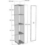Cantek Dizayn Nora (A) 1 Kapaklı Çok Amaçlı Dolap Safirmeşe-Altın - Görsel 5