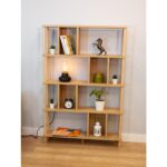 Peka 5 Raflı Modern Dekoratif Kitaplık Klasörlük Mutfak Rafı Kiler Çok Amaçlı Düzenleyici Raf-Safir Meşe - Görsel 2