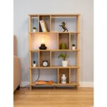 Peka 5 Raflı Modern Dekoratif Kitaplık Klasörlük Mutfak Rafı Kiler Çok Amaçlı Düzenleyici Raf-Safir Meşe - Görsel 4