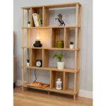 Peka 5 Raflı Modern Dekoratif Kitaplık Klasörlük Mutfak Rafı Kiler Çok Amaçlı Düzenleyici Raf-Safir Meşe