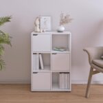 Pratico Vinesa Modern Kapaklı Kitaplık Çok Amaçlı Vitrin Kitaplık Mat Beyaz - Görsel 2