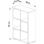 Pratico Vinesa Modern Kapaklı Kitaplık Çok Amaçlı Vitrin Kitaplık Mat Beyaz - Görsel 3