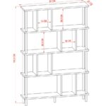 Peka 5 Raflı Modern Dekoratif Kitaplık Klasörlük Mutfak Rafı Kiler Çok Amaçlı Düzenleyici Raf-Safir Meşe - Görsel 6