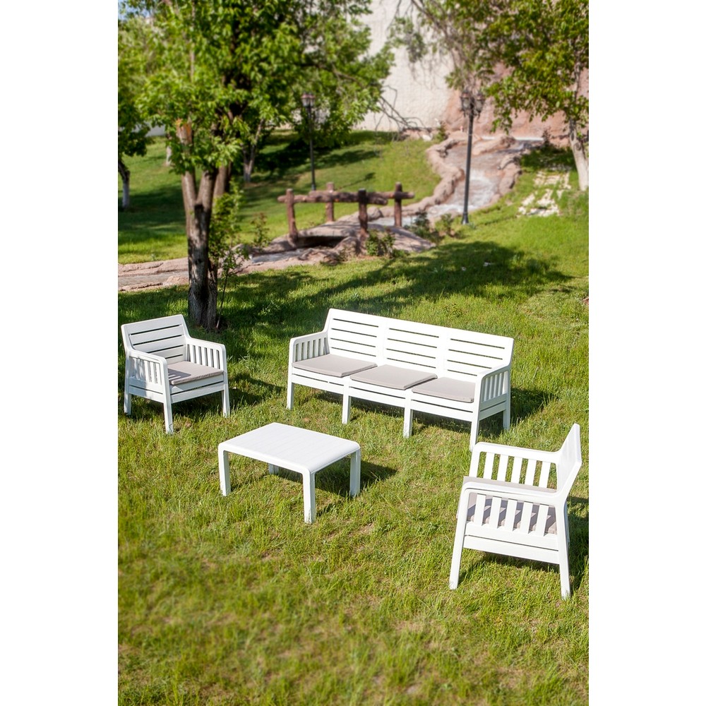 110000595965695.jpg Sandalie Lara 3 1 1 S Bahçe Takımı Beyaz - Görsel 1