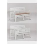 Sandalie Home Balkon, Bahçe, Cafe Oturma Grubu 2 Li Koltuk -Beyaz - Görsel 2