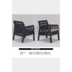 Sandalie Home 1 1 S 2 Kişilik Minderli Bahçe Balkon Oturma Takımı - Antrasit - Görsel 2