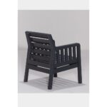 Sandalie Home 1 1 S 2 Kişilik Minderli Bahçe Balkon Oturma Takımı - Antrasit - Görsel 4