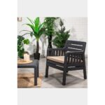 Sandalie Home 1 1 S 2 Kişilik Minderli Bahçe Balkon Oturma Takımı - Antrasit - Görsel 3