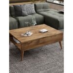 Regisan Orta Sehpa Masa Salon Sehpası Lüx Model 90X50X33 Atlantik Çam - Görsel 3